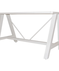 A Frame Table Base In White 120X70 View From Front Angle