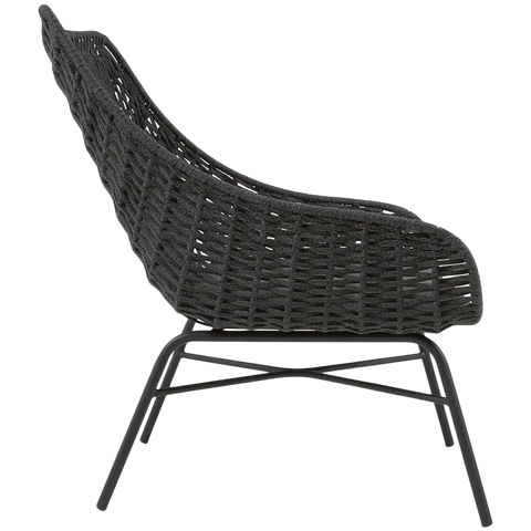 Abeli Lounge Chair In Black From Side