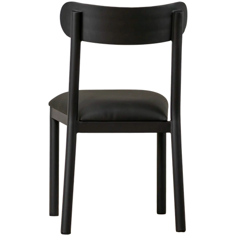 Abodo Chair With Anthracite Frame And Black Vinyl Seat, Viewed From Back Angle