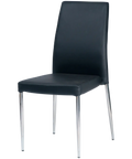 Adelaide Function Chair Black Vinyl Stainless Steel Legs Angle From Front