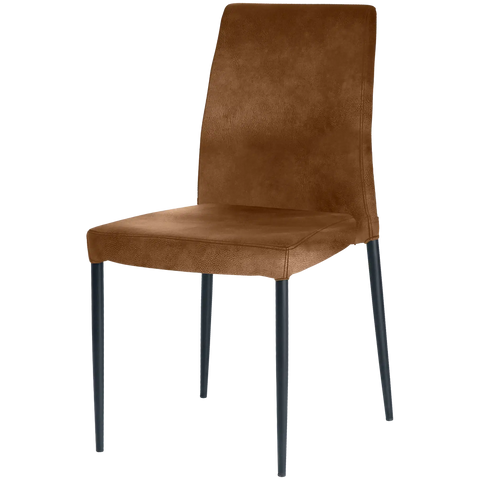 Adelaide Low Back Chair With Eastwood Tan Upholstery And Black Legs