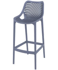 Air Bar Stool By Siesta In Anthracite, Viewed From Angle In Front