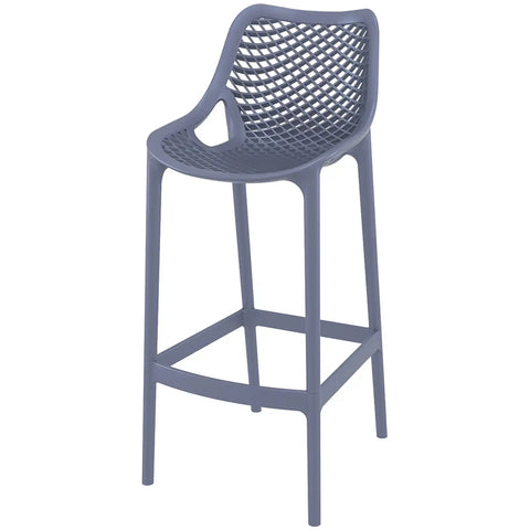 Air Bar Stool By Siesta In Anthracite, Viewed From Angle In Front