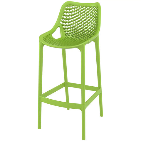 Air Bar Stool By Siesta In Tropical Green, Viewed From Angle In Front