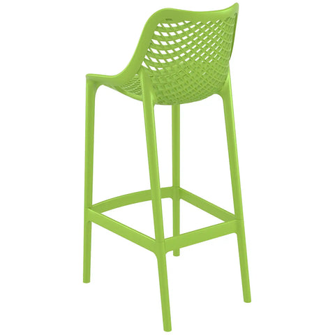 Air Bar Stool By Siesta In Tropical Green, Viewed From Behind On Angle