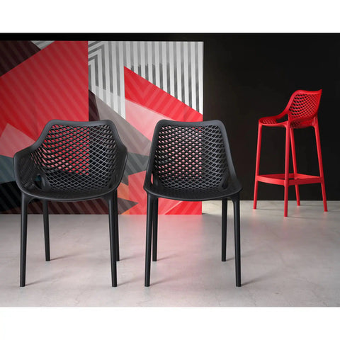 Air Chair Air Armchair And Air Barstool By Siesta In Black And Red