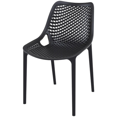 Air Chair By Siesta In Black, Viewed From Angle In Front