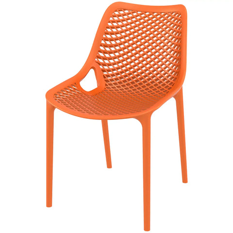 Air Chair By Siesta In Orange, Viewed From Angle In Front