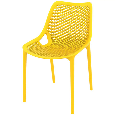 Air Chair By Siesta In Yellow, Viewed From Angle In Front