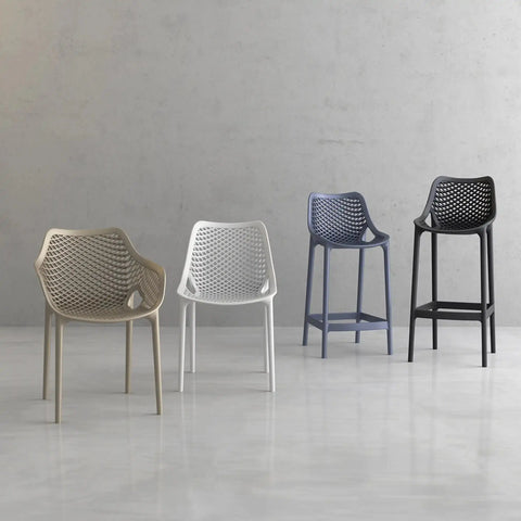 Air Chairs & Stools By Siesta In Black, White, Taupe, And Anthracite