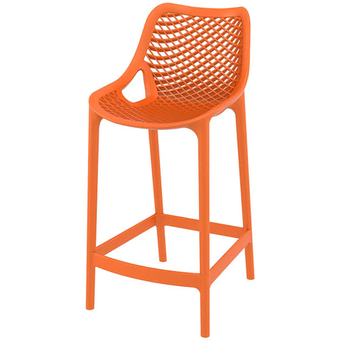 Air Counter Stool By Siesta In Orange, Viewed From Angle In Front