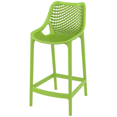 Air Counter Stool By Siesta In Tropical Green, Viewed From Angle In Front
