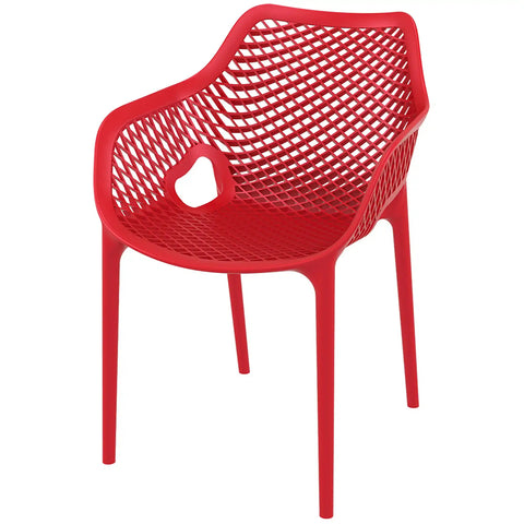 Air XL Armchair By Siesta In Red, Viewed From Angle In Front