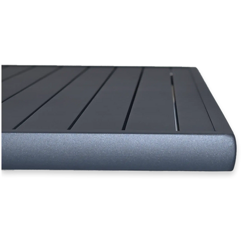 Aluminium Table Top In Anthracite Finish 1200x800Mm, Viewed From Side