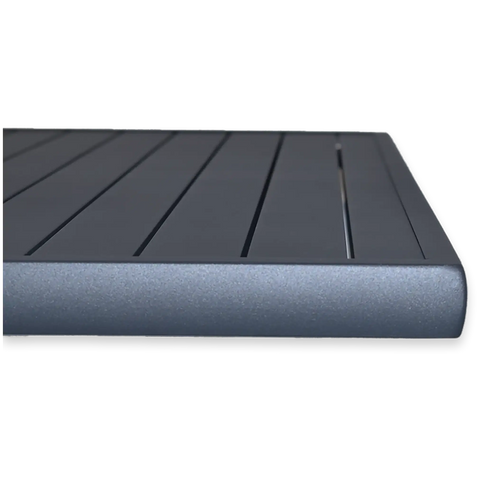 Aluminium Table Top In Anthracite Finish 800x800Mm, Viewed From Side