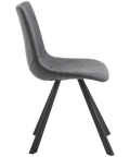 Andi Chair In Graphite Grey Vinyl From Side
