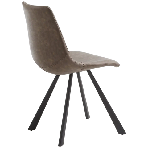 Andi Chair In Taupe Vinyl From Back Angle