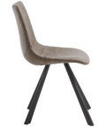 Andi Chair In Taupe Vinyl From Side