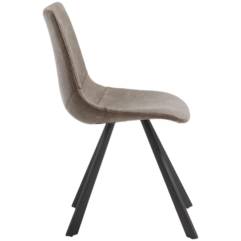 Andi Chair In Taupe Vinyl From Side