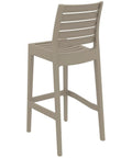 Ares Bar Stool By Siesta In Taupe, Viewed From Behind On Angle
