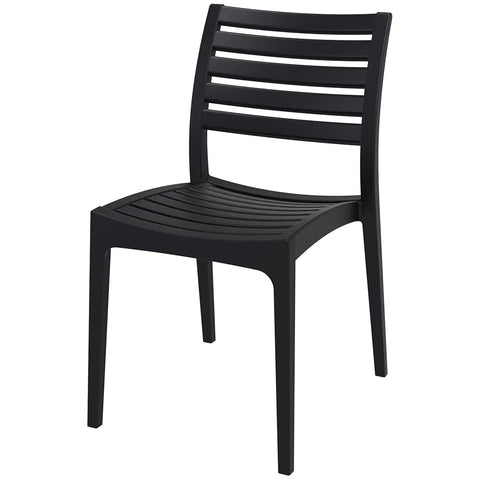 Ares Chair By Siesta In Black, Viewed From Angle In Front