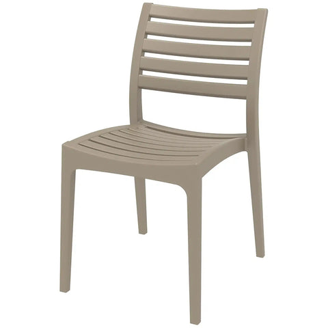 Ares Chair By Siesta In Taupe, Viewed From Angle In Front