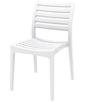Ares Chair By Siesta In White, Viewed From Angle In Front