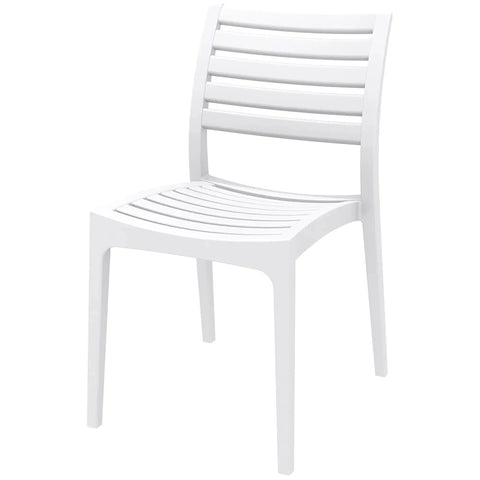 Ares Chair By Siesta In White, Viewed From Angle In Front