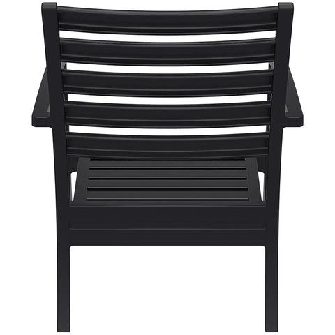 Artemis XL Armchair By Siesta In Black, Viewed From Behind