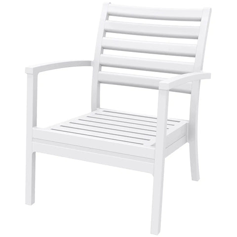 Artemis XL Armchair By Siesta In White, Viewed From Angle In Front