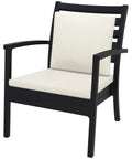 Artemis XL By Siesta With Beige Backrest And Seat Cushion Black, Viewed From Angle In Front