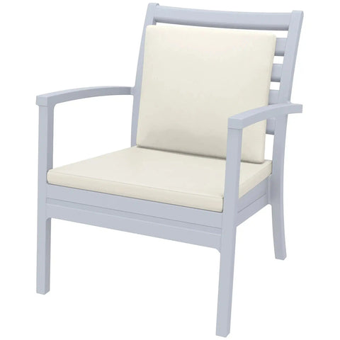 Artemis XL By Siesta With Beige Backrest And Seat Cushion Grey, Viewed From Angle In Front