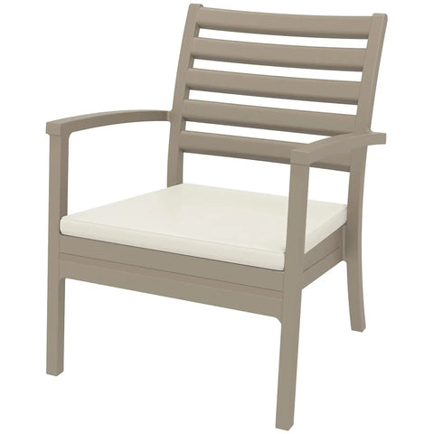 Artemis XL By Siesta With Beige Seat Cushion Taupe, Viewed From Angle In Front