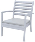Artemis XL By Siesta With Light Grey Seat Cushion Grey, Viewed From Angle In Front