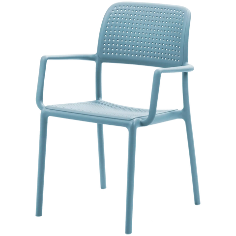 Bora Armchair By Nardi In Blue, Viewed From Angle In Front