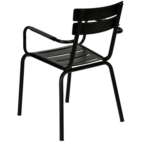 Bordeaux Armchair In Black, Viewed From Behind