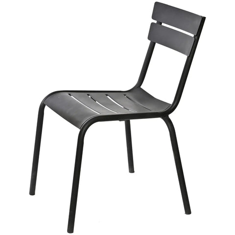 Bordeaux Chair In Black, Viewed From Angle In Front