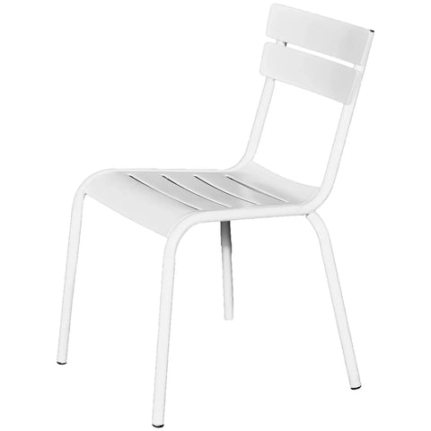 Bordeaux Chair In White, Viewed From Angle In Front