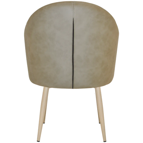 Boss Tub Chair Birch Metal 4 Leg With Pelle Sage Shell, Viewed From Back