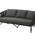Branzie Lounge 2.5seater In Black, Viewed From Front Angle