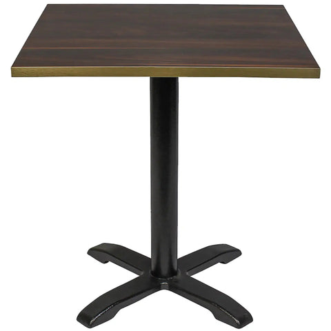 California Dining Base In Black Single 80 With Table Top View From Front