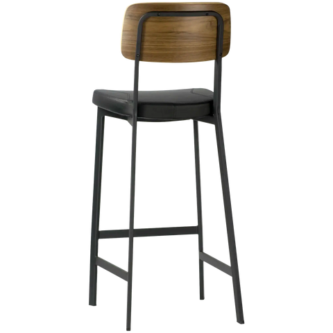 Caprice Bar Stool Black Backrest, Viewed From Behind