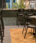 Caprice Bar Stools And Side Chairs With Compact Laminate Table Tops At Cafe Primo TTP