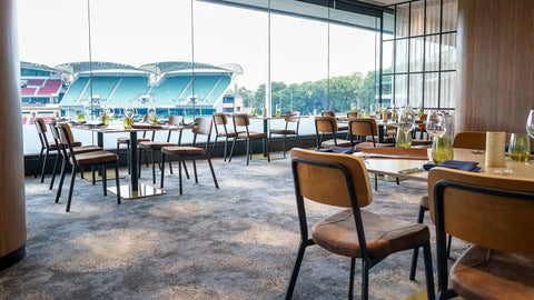 Caprice Side Chair With Custom Upholstery In Main Dining At Bespoke Wine Bar And Kitchen At Adelaide Oval