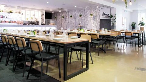 Caprice Natural Side Chairs And Citadel Custom Table With Tasmanian Oak Tops At Jarmers Kitchen