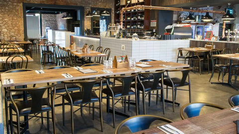 Coleman Armchair With Davido Table Base And Custom Timber Table Tops In The Main Dining Area At Exchange Hotel Gawler