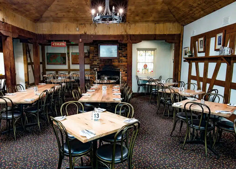 Coleman Bistro Chairs With Custom Timber Table Tops In The Main Dining Area At Hahndorf Inn