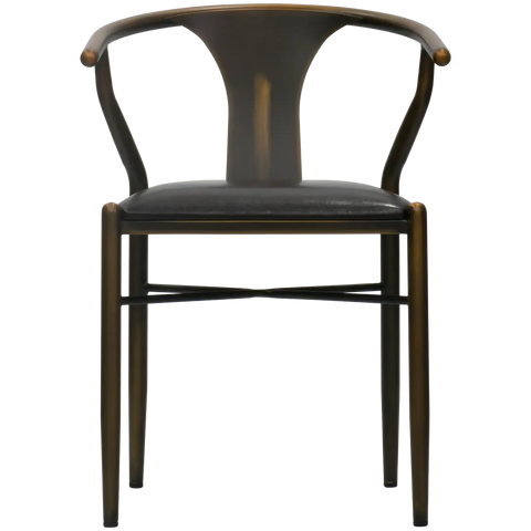 Coleman Distressed Copper Armchair, Viewed From Front