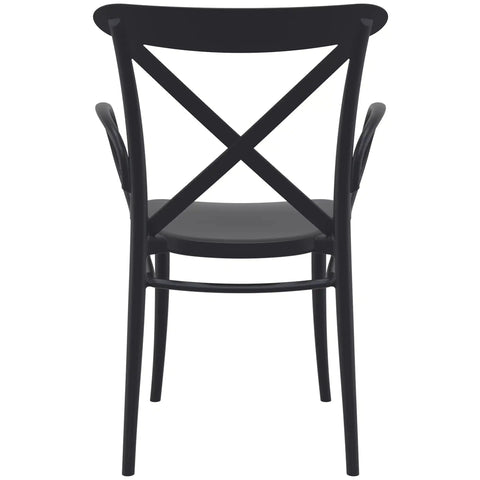 Cross Armchair By Siesta In Black, Viewed From Behind