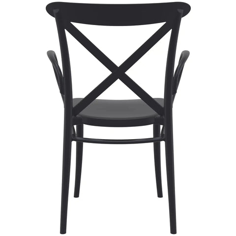 Cross Armchair By Siesta In Black, Viewed From Behind